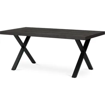 Jídelní stůl Moderní jídelní stůl 180x90 cm, šedý dub, kovová podnož X, HT-R5316 GREY Barva: šedá
