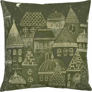Vánoce Sander Sander Notte Santa 45x45 olive - Povlak na polštář 846287-06