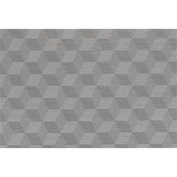 prostírání Prostírání plastové - šedé, motiv kostek, 45 x 30 cm Barva: šedá