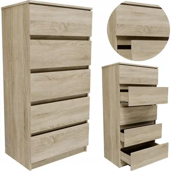 Komoda Komoda Matkam K605SON 60 x 40 x 121 cm dub sonoma matný