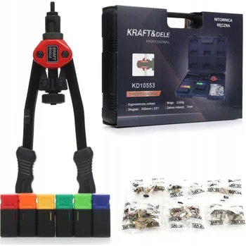 Nýtovací pistole Ruční nýtovací kleště na nýtovací matice sada Kraft&Dele KD10553