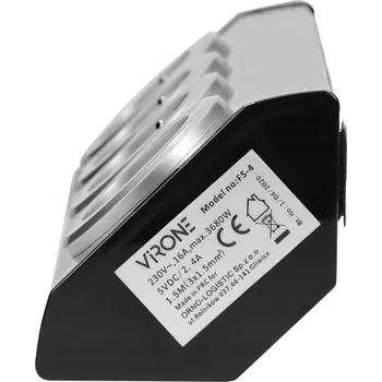 Elektrická zásuvka Kuchyňská nábytková zásuvka s USB nabíječkou na suchý zip, kabel 1,5m schuko