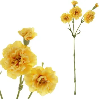 umělá květina Karafiát mini - umělý řezaný, barva žlutá Barva: Žlutá