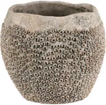 Velký šedý betonový obal na květiny v autentickém středomořském stylu Barva: šedá