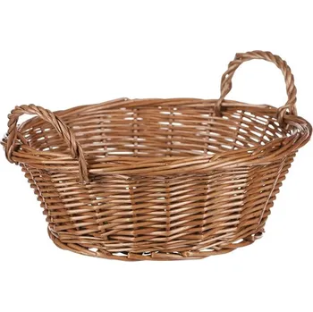 Nákupní košík Velký proutěný koš L - přírodní hnědá, aranžovací s uchy Barva: Přírodní