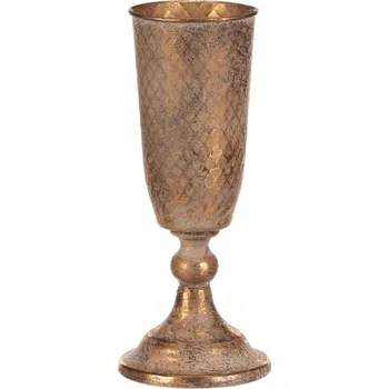 Kalich kovový - úzký, barva zlatá Barva: Zlatá
