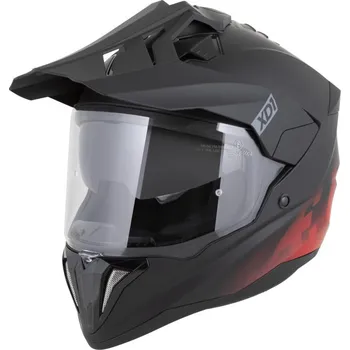 Helma na motorku Přilba XD1, ZED (černá matná/červená) 2026 (Velikost: M (57 až 58 cm))