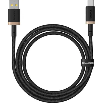Baseus – datový kabel řady Dura (P10377802U01-00) – USB na typ C, rychlonabíjení, 60W, 480Mbps, nylon, 1m – zlatá / černá