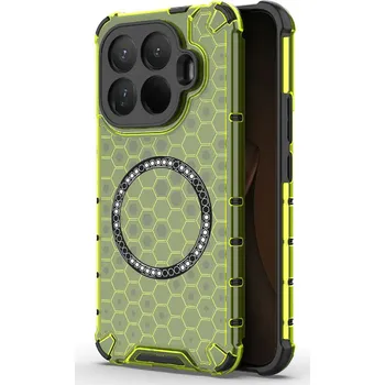 Pouzdro na mobilní telefon Techsuit - HoneyComb Shield MagSafe - Xiaomi 15T Pro - limetkově zelená