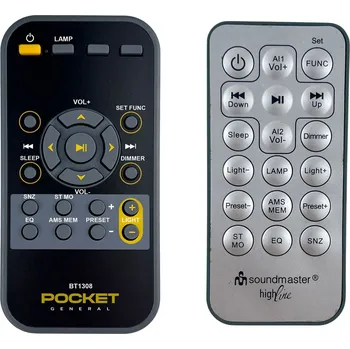 Dálkový ovladač SOUNDMASTER BT1308 - dálkový ovladač duplikát