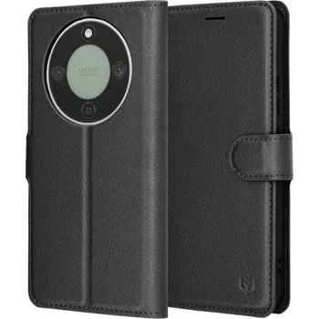 Pouzdro na mobilní telefon Techsuit – kožené pouzdro – Honor Magic8 Lite – černé