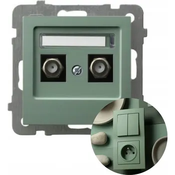 Elektrická zásuvka Anténní zásuvka typu F dvojitá ŘADA AS GPA-2GF/m/84 OSPEL