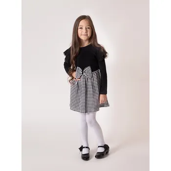 Dívčí šaty Elegantní dívčí šaty s dlouhým rukávem mašle , Nicol, vel. 128