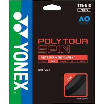 Struna na výplet tenisové rakety Tenisový výplet Yonex POLY TOUR SPIN 1,25 mm / 12 m modrý