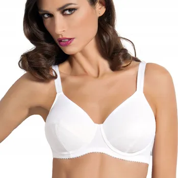 Podprsenka Měkká pohodlná podprsenka bez kostic ze 100% bavlny bílá 80C