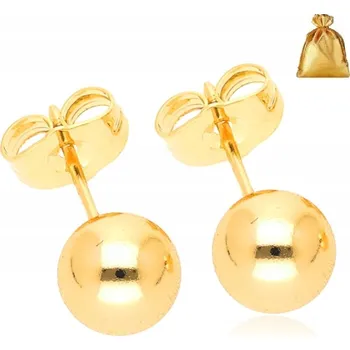 Náušnice ZLATÉ DÁMSKÉ NÁUŠNICE KULIČKY 10MM DÁREK
