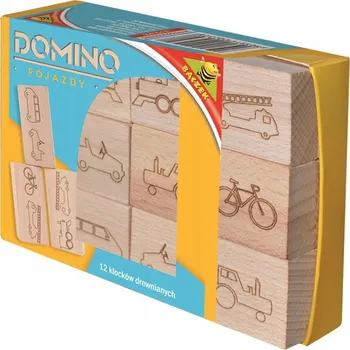 Dřevěná hračka Baczek Domino Dřevěné - Vozidla