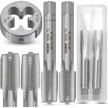 Závitořezný nástroj Závitníky + Závitová očka M11x1 Sada HSS Ruční Kompletní Sada Závitníků K