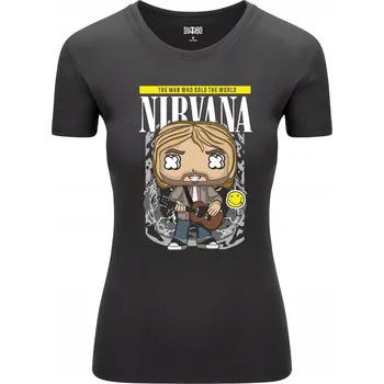 Dámské tričko Tričko Dámské tričko s hudebním potiskem pro fanynku Rocka Nirvana XL