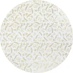 Kulatý ubrus 140 cm - zlatý vánoční vzor, 100% polyester, snadná údržba Barva: Zlatá
