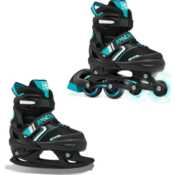 Kolečkové brusle RAVEN Kolečkové brusle 2v1 Raven Helixi LED kolečka 38/42 MODRÁ|ČERNÁ