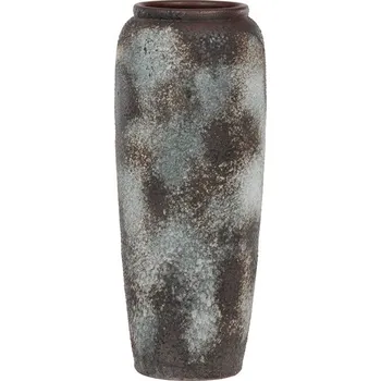 Váza Keramická váza 90 cm hnědo-šedá s elegantním zaobleným tvarem Barva: Hnědá