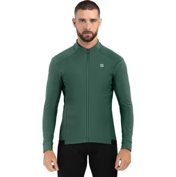 Cyklistická bunda SIROKO Pánská softshellová cyklistická bunda J1 Ordino L ZELENÁ