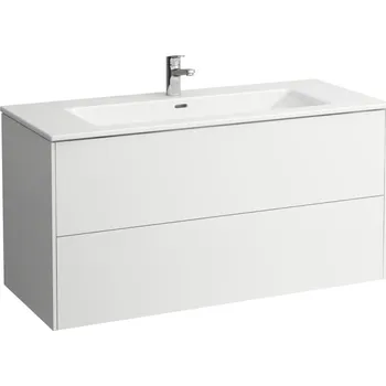 Umyvadlo LAUFEN PRO S - umyvadlo 'slim' se skříňkou 1200 mm, se 2 zásuvkami, vč. dělícího systému do zásuvek (H864963) Barva: Multicolour, Provedení: 2 otvory pro baterii
