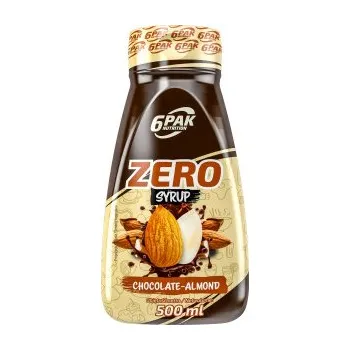 Fitness strava 6Pak Nutrition Zero Syrup 500 ml čoko-mandle