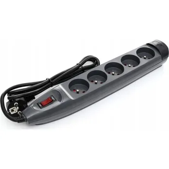Přepěťová ochrana Prodlužovací Kabel 3 m 5 zásuvek LIŠTA VYPÍNAČ KD4004