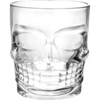 Sklenice Skleničky na likér, sklenice na vodku Relaxdays Lebka 60 ML bezbarvé 60 Ml 6 ks