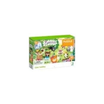 Puzzle Puzzle "Kočičí prázdniny" 30 dílků - Barevné puzzle, sada s koťátky