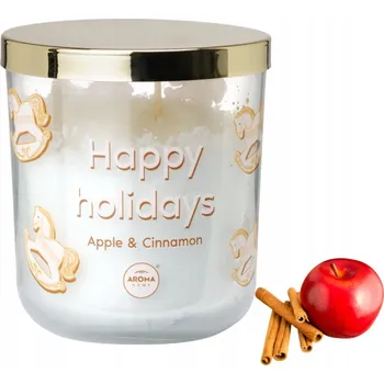 Svíčka Svíčka v prášku Happy Holidays JABLKO SE SKOŘICÍ Aroma Home 1 ks