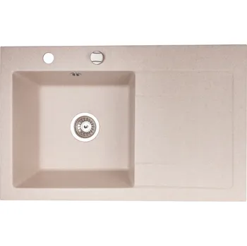 Granitový dřez Jednokomorový granitový dřez Brenor Mingus 80L, béžový