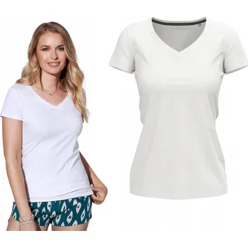 Tričko Tričko Dámské SLIM Elastic Dekolt V STEDMAN 9710 BÍLÁ XL