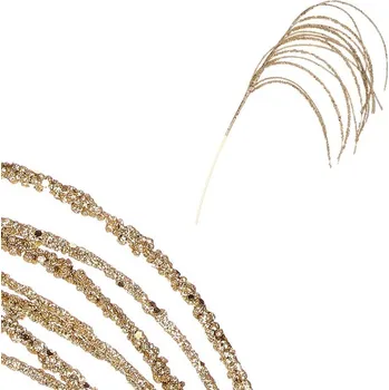 umělá květina Větev - umělá převislá, se třpytkami, zlatá Barva: Zlatá