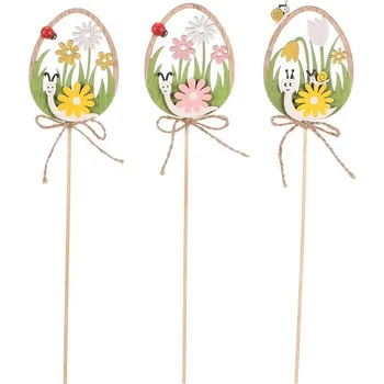 Vajíčko se šnekem - zápich, mix 3 barev, cena za 1 ks Barva: Vícebarevná