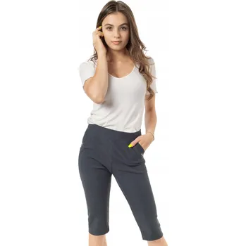 Dámské kalhoty FYV elegantní dámské kalhoty rybářky 3/4 modré velikost XXL