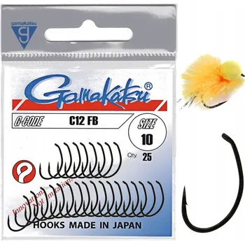 Rybářský háček Háčky HAKI GAMAKATSU C12 BLACK 16 25 KS.
