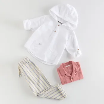 Reserved - Bavlněná košile s kapucí - bílá - 213CJ-00X - 213CJ-00X-86