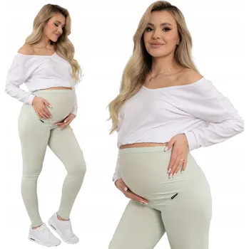 Dámské legíny Formommy těhotenské legíny dlouhé bavlna zelené velikost XXL