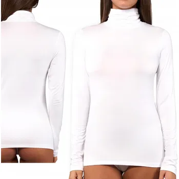 Dámský svetr Dámský golfový svetr bílý, teplý, s dlouhým rukávem, tenký, klasický Sielei XL