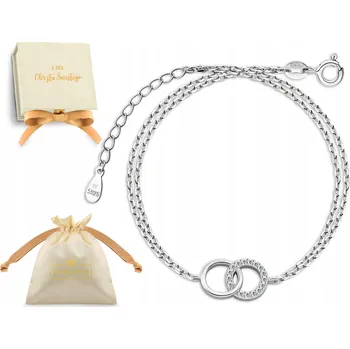 Náramek DÁMSKÝ NÁRAMEK S KOLEČKY KLANOWKA STŘÍBRO 925 GRAVÍROVÁNÍ