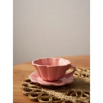 Stolování Sinsay - Keramická sada šálku s podšálkem ve tvaru květiny - růžová - 136HZ-30X - 136HZ-30X-ONE