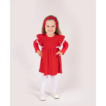 Dívčí šaty Červené Šaty s dlouhým rukávem od Nicol, vel. 92