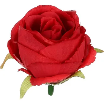 umělá květina Růže - umělý květ, barva červená, cena za balení (12 ks) Barva: Červená