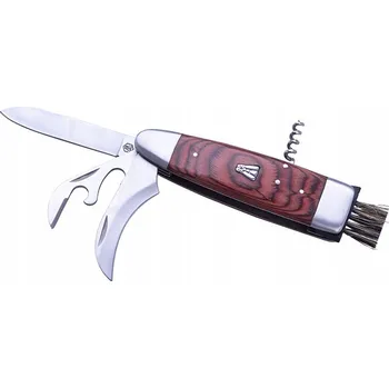 Kuchyňský nůž Nůž na houby, zavírací nožík 5v1 s kartáčkem LAGUIOLE