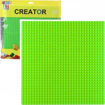 ostatní stavebnice Stavební Deska Podložka pro Kostky Zelená 25,5x25,5 cm