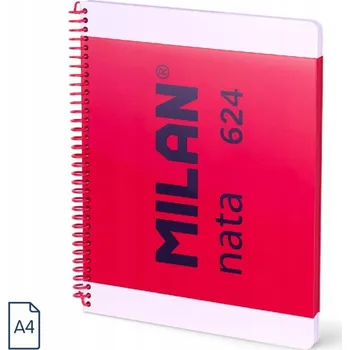 Kroužkový blok A4 Milan 80 listů tvrdé desky