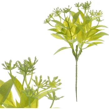 umělá květina Zeleň - umělá přízdoba, zápich, zelená barva Barva: Zelená